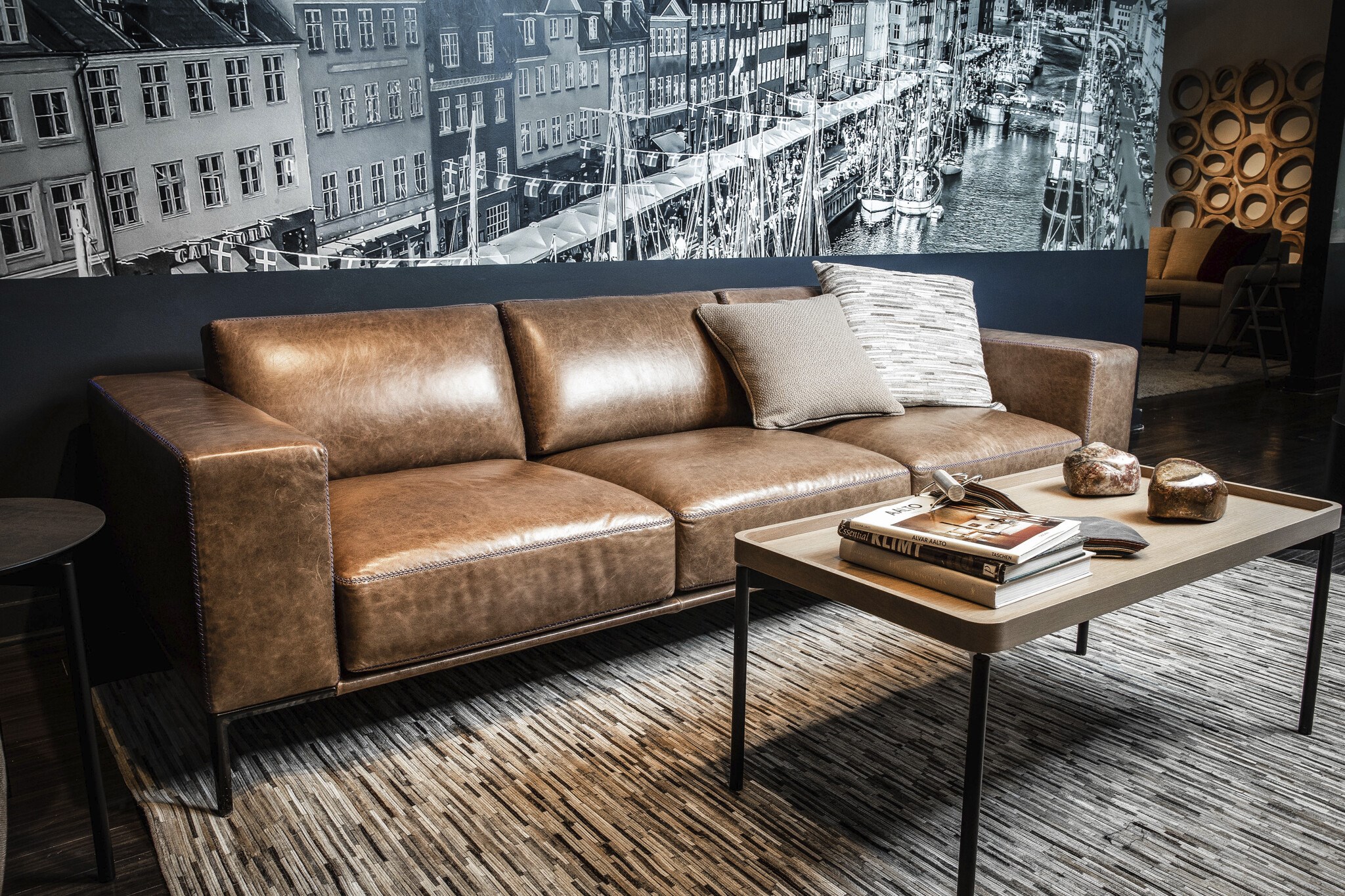 Copenhagen store leather couch